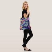 Retro Arcade Machines in de Ruimte Tote Bag (Op model)