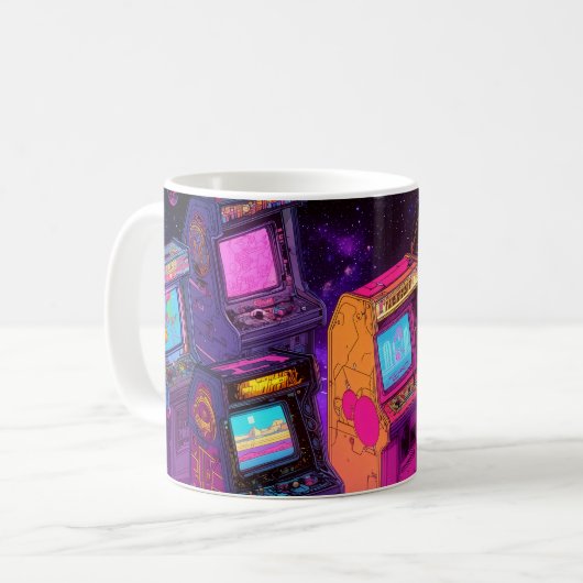 Retro Arcade Machines Koffiemok (Voorkant links)