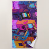 Retro Arcade Machines Strandlaken (Voorkant)