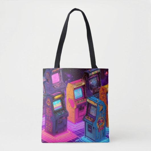 Retro Arcade Machines Tote Bag (Voorkant)