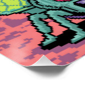 Retro Arcade Manti Aliens Pixel Art - Funny Defend Perfect Poster (Hoek)