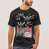 Retro Arcade Manti Aliens Pixel Art - Funny Defend T-shirt (Voorkant)