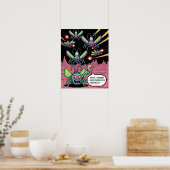 Retro Arcade Manti Aliens Pixel Art - Grappige Ver Poster (Keuken)