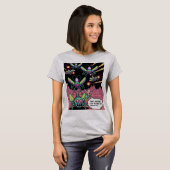 Retro Arcade Manti Aliens Pixel Art - Grappige Ver T-shirt (Voorkant volledig)
