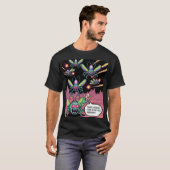 Retro Arcade Manti Aliens Pixel Art - Grappige Ver T-shirt (Voorkant volledig)