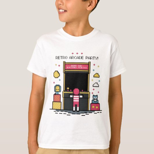 Retro Arcade Party T-shirt (Voorkant)