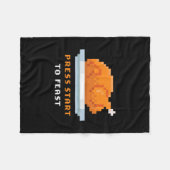 Retro Arcade Pixelated Game Turkey – Press Start T Fleece Deken (Voorkant (Horizontaal))