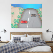 Retro Arcade Race van 80 jaar Canvas Afdruk (Insitu (Slaapkamer))