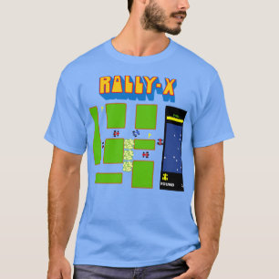 RETRO ARCADE RALLY X VECTOR ILLUSTRATIE T-SHIRT