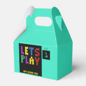 Retro Arcade Spel Kinder 1e Verjaardagsfeest Bedankdoosjes (Voorkant Zijde)