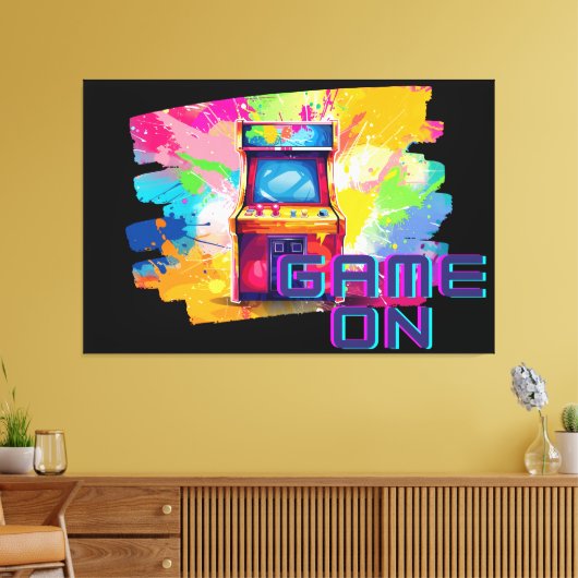 Retro Arcade spel op Canvas Art (Insitu (Woonkamer))