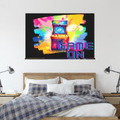 Retro Arcade spel op Canvas Art (Insitu (Slaapkamer))