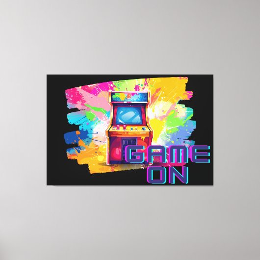 Retro Arcade spel op Canvas Art (Voorkant)