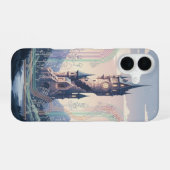 Retro arcade-stijl tovertoren iPhone 16 hoesje (Achterkant horizontaal)