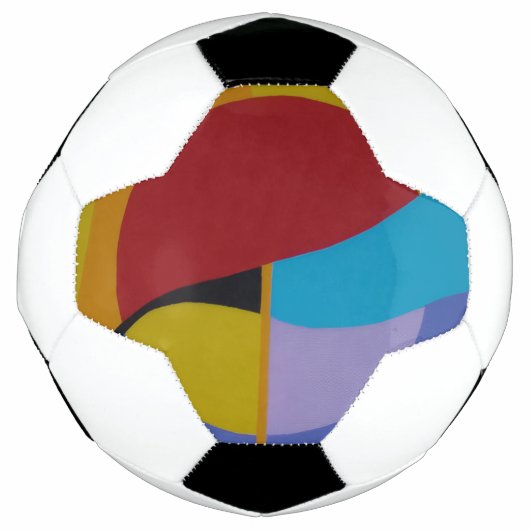 Retro Arcade Style Abstract Soccer Ball Voetbal (Voorkant)