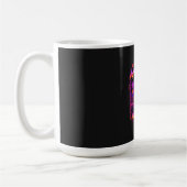 Retro Arcade Synthwave Neon Sticker Koffiemok (Links)