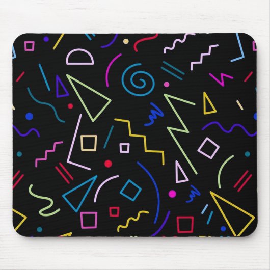 Retro Arcade Tapijt Non Slip Mousepad #1-1 Muismat (Voorkant)