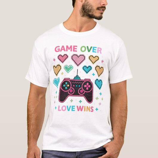 Retro Arcade Valentijn T-shirt (Voorkant)