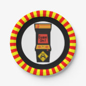 Retro Arcade Video Game Geëven Dag Papieren Bordje (Voorkant)