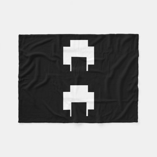 Retro Arcade Video Game Ghost Eyes Halloween Group Fleece Deken (Voorkant (Horizontaal))