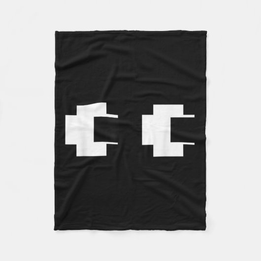 Retro Arcade Video Game Ghost Eyes Halloween Group Fleece Deken (Voorkant)