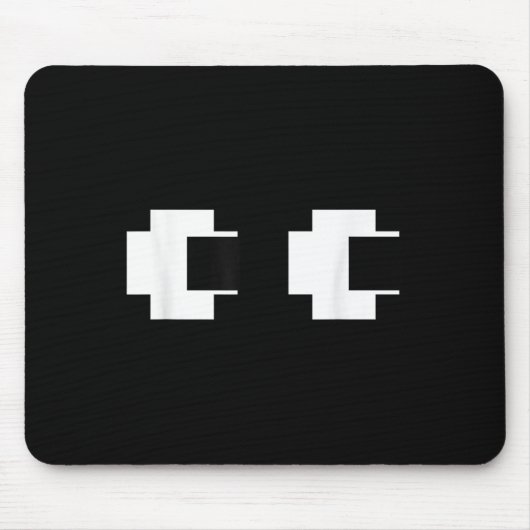 Retro Arcade Video Game Ghost Eyes Halloween Group Muismat (Voorkant)