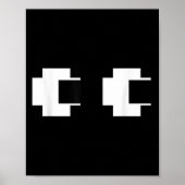 Retro Arcade Video Game Ghost Eyes Halloween Group Poster (Voorkant)