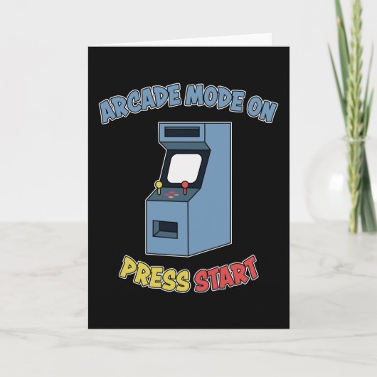 Retro Arcade Videogame Machine Retro Games Cadeau Kaart (Voorkant)