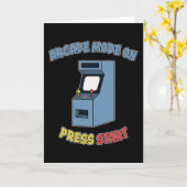 Retro Arcade Videogame Machine Retro Games Cadeau Kaart (Gele Bloem)