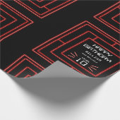 Retro Arcade Videogame Neon Kids Verjaardag Cadeaupapier (Hoek)