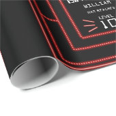 Retro Arcade Videogame Neon Kids Verjaardag Cadeaupapier (Rol Hoek)