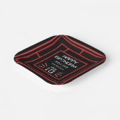 Retro Arcade Videogame Neon Kids Verjaardag Papieren Bordje (Gebogen)