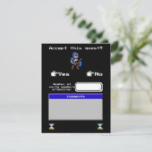 Retro Arcade Videospel RSVP Kaartje (Staand voorkant)