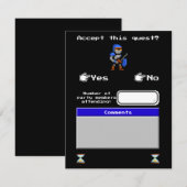 Retro Arcade Videospel RSVP Kaartje (Voorkant / Achterkant)