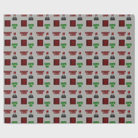 Retro Arcade Wrapping Paper Cadeaupapier (Vlak)