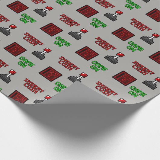 Retro Arcade Wrapping Paper Cadeaupapier (Hoek)
