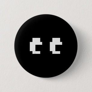 Retro arcadespel Ghost Eyes Halloween groepskostuu Ronde Button 5,7 Cm