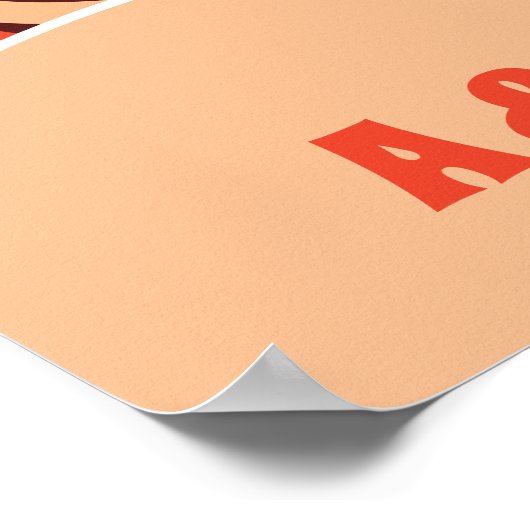 Retro Arch & 70s Patroon Groovy Bruiloft Welkom Poster (Hoek)