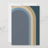 Retro Arch Blue Foto 2025 Afstuderen Aankondiging (Achterkant)