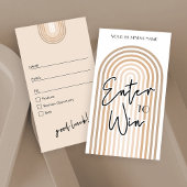 Retro Arch Boho Cream Prijs Draw Raffle Ticket