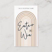 Retro Arch Boho Cream Prijs Draw Raffle Ticket (Voorkant)