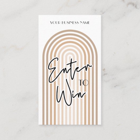 Retro Arch Boho Cream Prijs Draw Raffle Ticket (Voorkant)