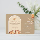 Retro Arch Flower Business Bedankt Korting Kaart (Staand voorkant)