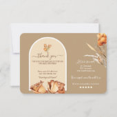 Retro Arch Flower Business Bedankt Korting Kaart (Voorkant)