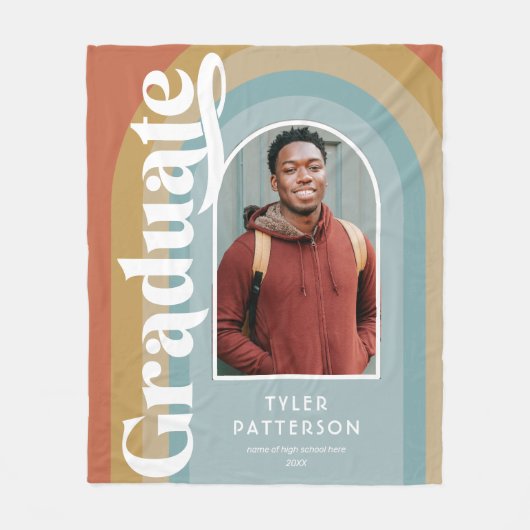 Retro Arch Foto 2025 Afstuderen Fleece Deken (Voorkant)
