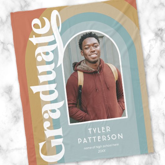 Retro Arch Foto 2025 Afstuderen Fleece Deken