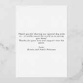 Retro Arch Foto FOLIE Weddenschap Hartelijk dank Folie Uitnodiging (Achterkant)