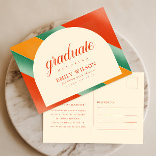 Retro Arch Frame Havo/Atheneum Eindexamen Uitnodig Briefkaart