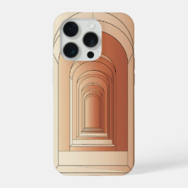 Retro Arch Ganglijn Kunst Geometrisch ontwerp iPhone 15 Pro Case