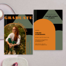 Retro Arch Groen & Oranje Foto Afstuderen